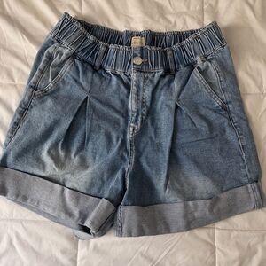 Eloquii - Blue Denim Women's Highrise Shorts